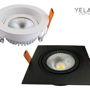 Yela- Led Inb Spot Slide Rond Zwart 7W Dtw 700L 60Gr 95x45 Ip44