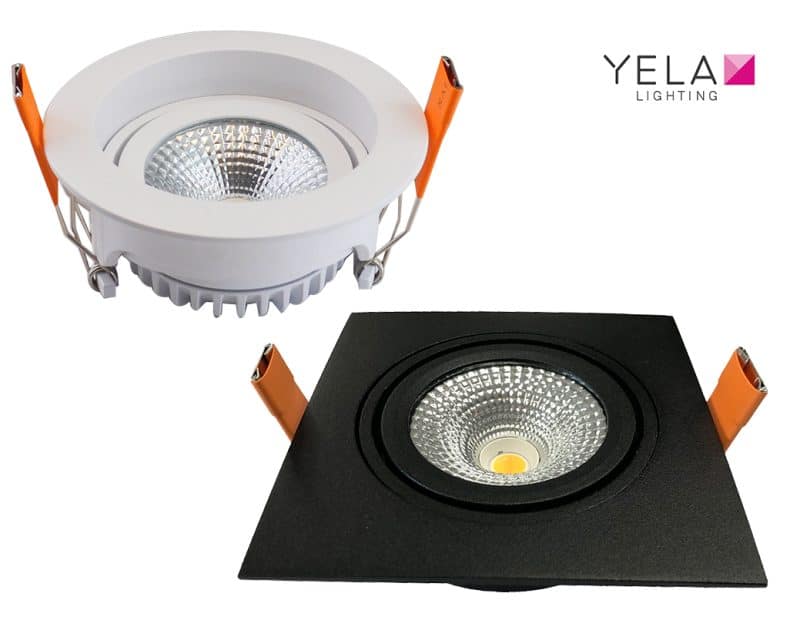 Yela- Led Inb Spot Slide Rond Zwart 7W Dtw 700L 60Gr 95x45 Ip44
