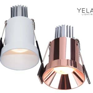 Yela Spot Smaragd Mini Goud Rose 5W 24°Dimbaar 827 450L Ø44 Gatmaat Ø38