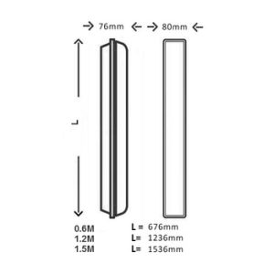 Interlight Armatuur Opbouw Easyfit IP66 18W 840 2400L 600mm + Sensor - Afbeelding 2