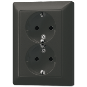 Jung Ls Range Wandcontactdoos Inbouw (Stucwerk) Ra 2V Kv Antraciet Al5