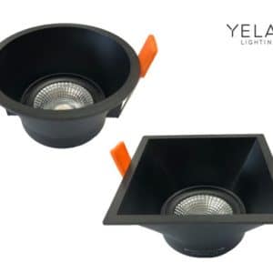 Yela- Thin Inb. Spot Led Louvre Zwart 7W Dtw 700L 60Gr 100X70 Ip44 - Afbeelding 3