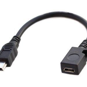 Usb Kabel 10cm Micro B Male>Mini 5pins Female