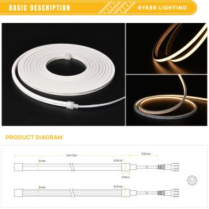 Tro- Led Neonflex Neon Flex 6x6mm Aluminium Profile 1mtr 8.5x6.1Mm