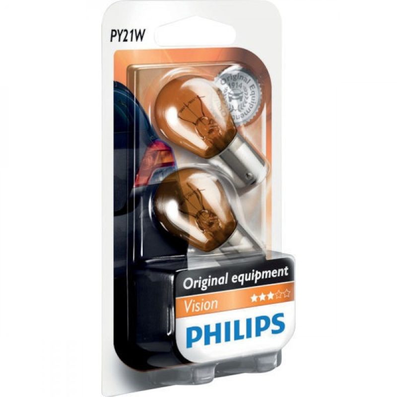Philips Autolamp BLS2 Bol Oranje 12V 21W P21/4w BAZ15d 12496PY Pri Vis