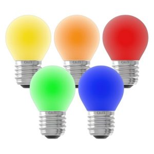 Calex Led 473424 Party Kogellamp Pakket 1W 12Lm E27 5 Kleuren