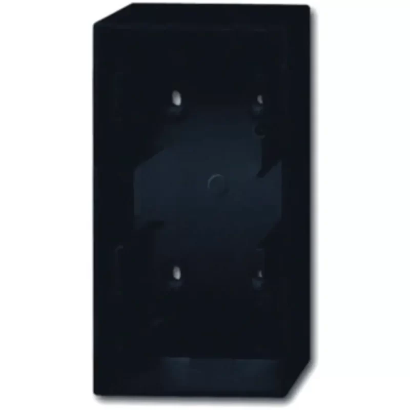 Busch-J Future Linear Opbouwbak met Bodumplaat 2-V Mat Zwart 1702-885