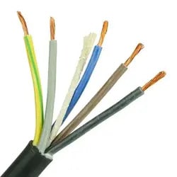Neopreen- Rubber H07Rn-F 5x1.50Mm Zwart Per Meter