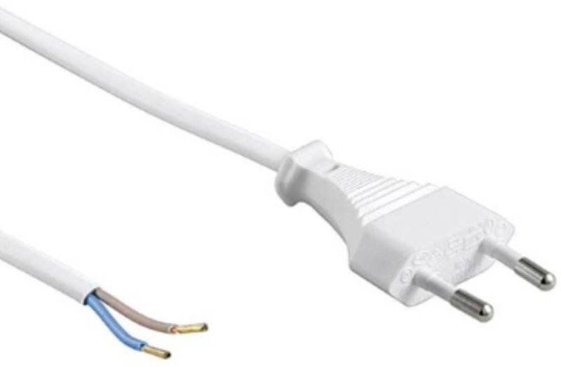 Tro- 595-026 Eurosnoer Black 2x0.75Mm 2Mtr Euro Plug + Gu10 Socket