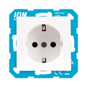 Ion-Ind Wandcontactdoos 1-V RA V1/J1 Alpin Wit