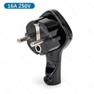Aigostar Stekker Ra. Haaks Echt Zwart plat 16A 250V B20103JSC
