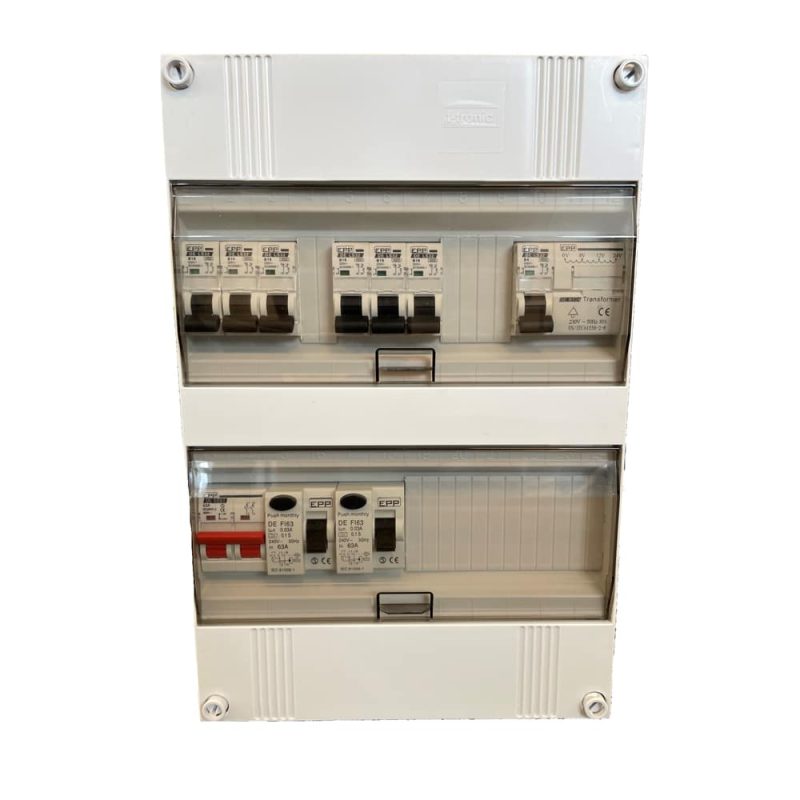 EPP Groepenkast 3-Fase 12x16A 3xAArdlek 30Ma 1x hoofdschakelaar 63A 400V Epp24 3H-1312 220x330x110Mm