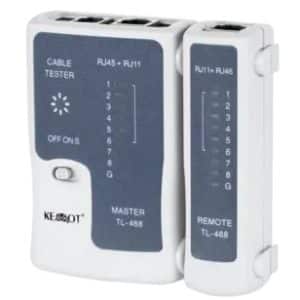 Rebel Utp Cable Tester RB-468 In Etui Rj11 Rj12 Rj45 NAR0167 Ex.9V Bat
