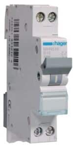 Hager MHN520 Installatieautomaat B20A 1-Polig + Nul