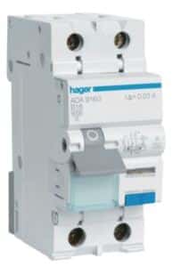 Hager ADA966G Aardlekautomaat 2-Polig 16A 30mA C16A Haco