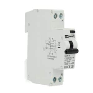 eMAT Combi Aardlekautomaat 1-Mod 1-Fase 16A C-Kar 30Ma 1P+N 85006005