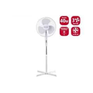 Staande Ventilator Wit 40Cm 3 Standen Hoogte 105-128cm Oscilerend 42W