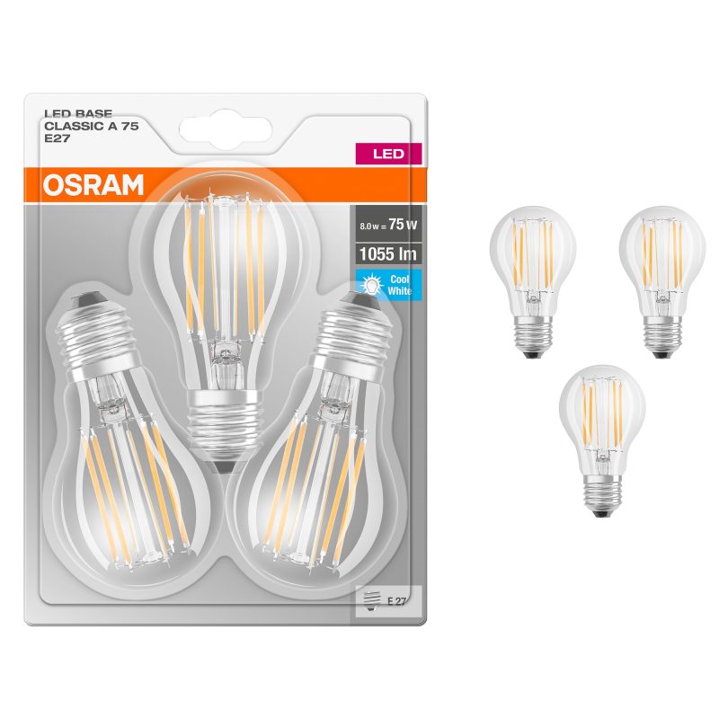 Osram Standaardlamp Filament 8W- 75W Helder Niet Dimbaar