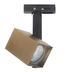 Highlight Spanningsrail 1-Fase Spot Vierkant Messing Gu10 8.5Cmx6Cm S7