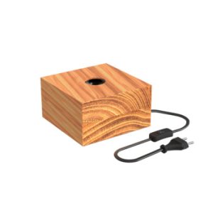 Calex Tafellamp E27 + Schak 1.8M Hout 9x15x15cm 3001001800