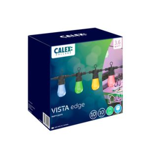 Calex Vibey Party Lights 10 Lamp 10m (5m Kabel) Gekleud + AB Ip44 4301003300