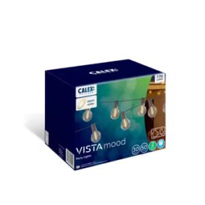 Calex Vibey Buiten Party String 30M E12 0.3W 39LM 2700K 12V Zwart 4301003000
