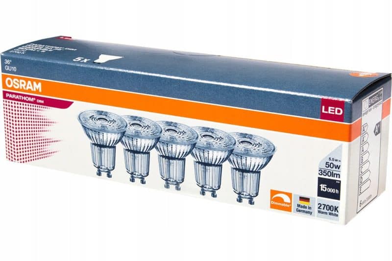 Ledvance Reflector PAR16 Gu10 4.5W 927 350L 36° Dimbaar 5Pack
