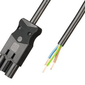 Adels Aansluitsnoer Alcgs-315 Male. 3-P. 1.5Mm 200Cm. Zwart 1804581