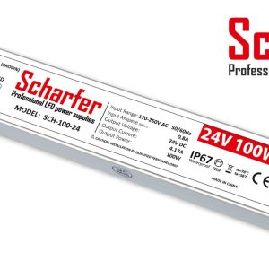 Scharfer Led Driver Power Supply 24V 100VA No-dim IP67 Metal