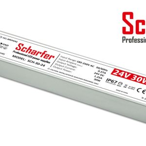 Scharfer Led Driver Power Supply 24V 30VA  No-dim IP67 Metal