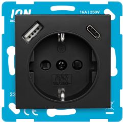 ION-Ind WCD RA USB A+ C Aanraakbev V1/J1 Mat Zwart 10.30.0416 2 ION-Ind WCD RA USB A+ C Aanraakbev V1/J1 Mat Zwart 10.30.0416 - Afbeelding 2