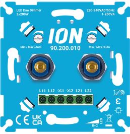 IonLed Inbouw Dimmer Universeel Duo 2X 0- 200VA RC Anti Flik Excl knop 5 IonLed Inbouw Dimmer Universeel Duo 2X 0- 200VA RC Anti Flik Excl knop - Afbeelding 5