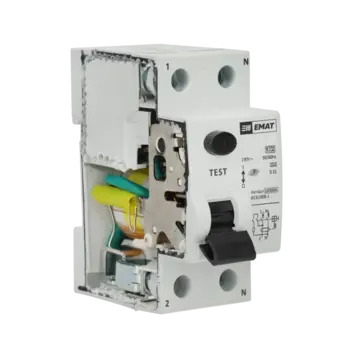 eMAT Aardlekautomaat 2-Modules 1-Fase 40A 30mA Type A 1P+N