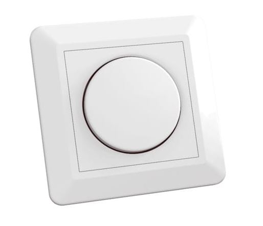 Dimmerknop met afdekraam Wit, passend op bijvoorbeeld Tronix 215-141 LEDdimmer universal 150W
