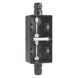 Niko New Hydro Zwart Opbouwdoos 2-V 2x Wartel B-O Verticaal 761-84261