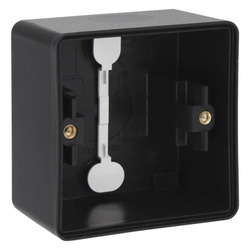 Niko New Hydro Zwart Opbouwdoos 1-V 2x Soepele Ingangen 761-83101