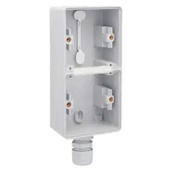 Niko New Hydro Grijs Opbouwdoos 2-V Verticaal 1x Wartel 700-84251