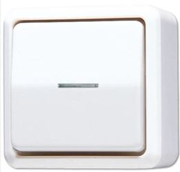 JUNG AP600 Echt Wit Opbouw Wisselschakelaar met lamp 606KO5AWW 1 JUNG AP600 Echt Wit Opbouw Wisselschakelaar met lamp 606KO5AWW