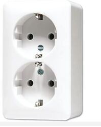 JUNG AP600 Echt Wit Opbouw R.A. 2-V WCD 6020AWW 1 JUNG AP600 Echt Wit Opbouw R.A. 2-V WCD 6020AWW