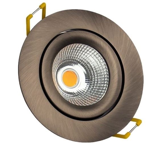 LED Inbouw Spot Wentel Rond Gunmetal Thin RVS 70mm gatmaat 82mm buitenm 5/7W 3CCT/DTW 136-802 1 LED Inbouw spot wentel