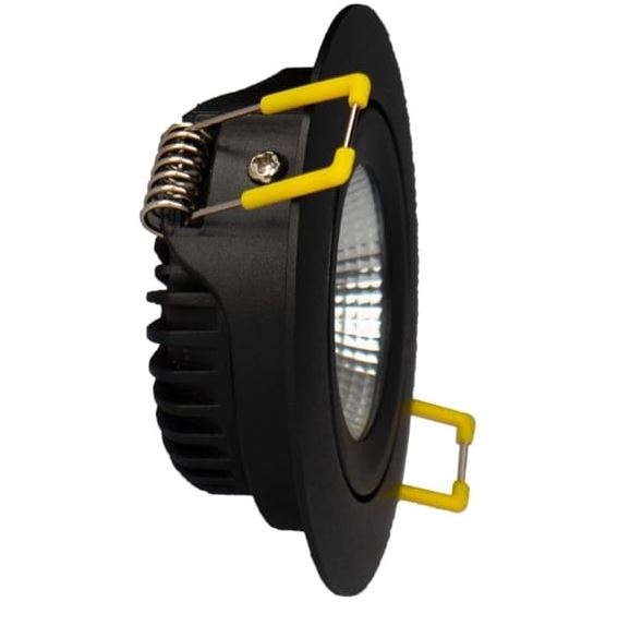 LED Inbouw Spot Wentel Zwart Thin 70mm gatmaat 82mm buitenmaat Rond 5/7W 3CCT/DTW 136-801 2 LED Inbouw Spot Wentel Zwart Thin 70mm gatmaat 82mm buitenmaat Rond 5/7W 3CCT/DTW 136-801 - Afbeelding 2